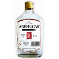 Arehucas - Ron Blanco weißer Rum 350ml 37,5% Vol. Flachmann Glasflasche hergestellt auf Gran Canaria