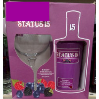 Status - 15 Bilberry Distilled Gin 5 Times Distilled 40% Vol. 700ml + Gin-Glas von Gran Canaria