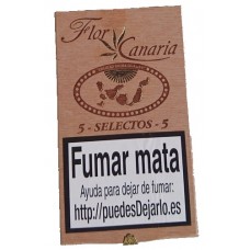 Flor de Canarias - 5 Selectos 5 Zigarren Holzschatulle hergestellt auf Teneriffa