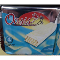 Tirma - Oasis Chocolate Blanco Barquillos Waffelgebäck 4 Riegel 56g hergestellt auf Gran Canaria