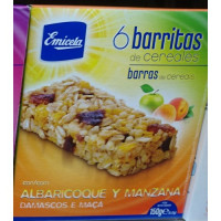 Emicela - 6 Barritas de cereales con Albaricoque y Manzana Müsliriegel 150g hergestellt auf Gran Canaria
