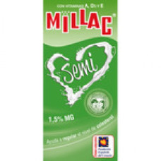 Millac - Leche Semidesnatada Milch halbfett 1,5% 1l 6er Pack Tetrapack hergestellt auf Gran Canaria