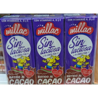 Millac - Leche sin Lactosa Batida al Cacao Schokomilch laktosefrei 3er-Pack 3x 200ml Tetrapack hergestellt auf Gran Canaria